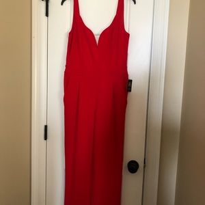 New Sweetheart Neck Red  Express Brand Jumpsuit.